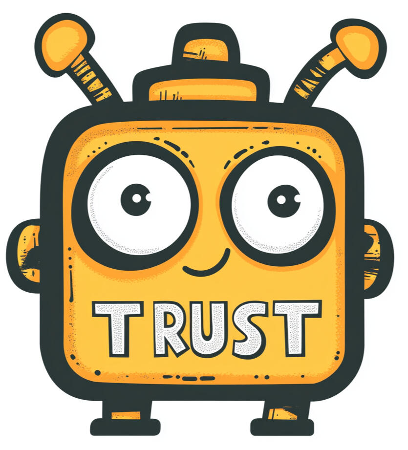 Trust BUGS BOILERS for expert oil boiler servicing and repairs (OX7, OX15, GL56, CV36) Cartoon boiler with the word 'Trust' emphasizing reliable oil boiler servicing and repairs by BUGS BOILERS in West Oxfordshire (OX7, OX15, GL56, CV36)